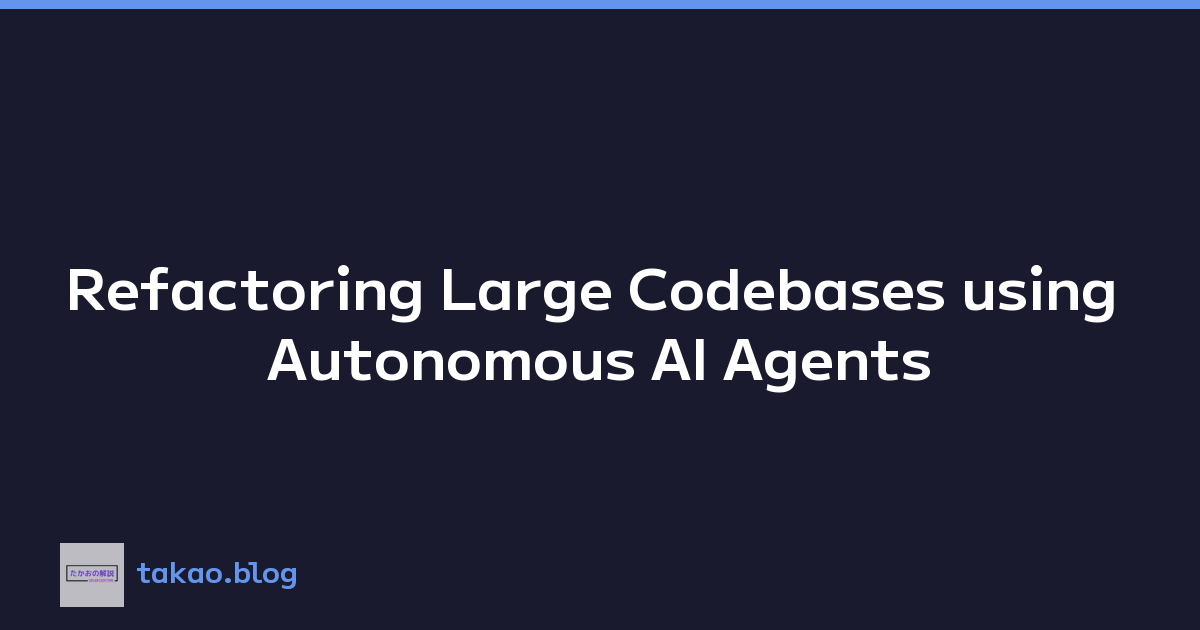 Featured image of post Refactoring Large Codebases using Autonomous AI Agents