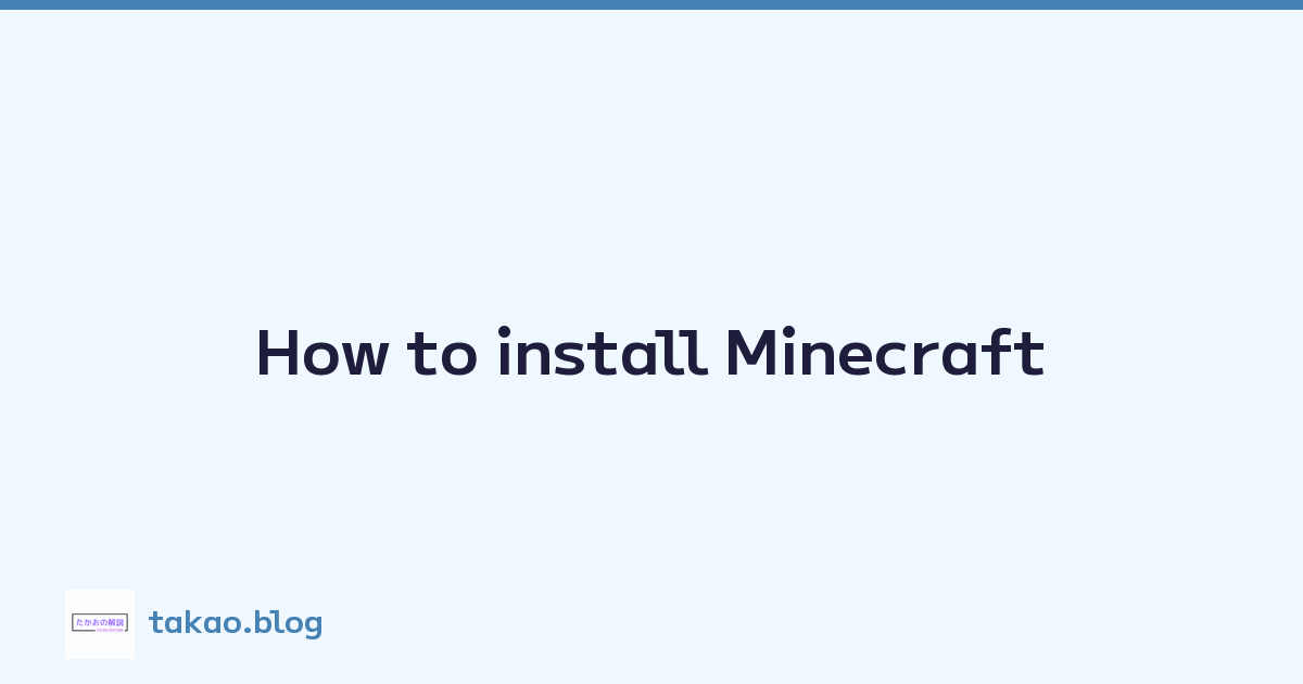 Featured image of post How to install Minecraft