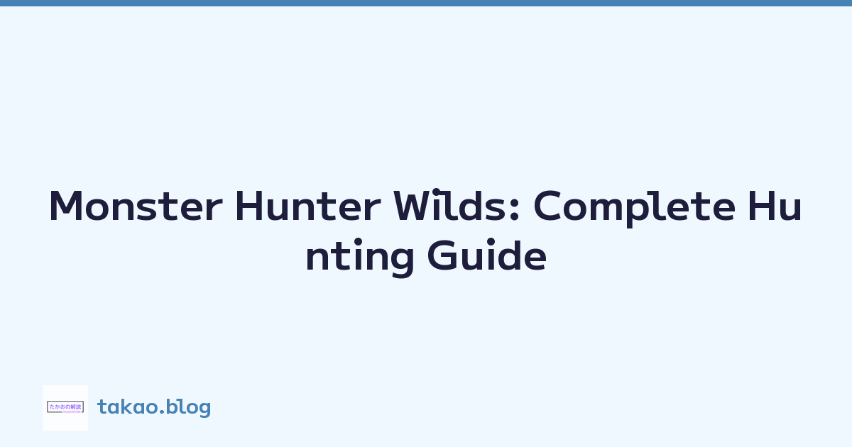 Featured image of post Monster Hunter Wilds: Complete Hunting Guide