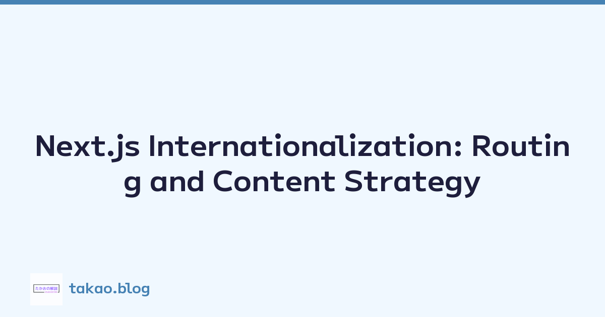 Next.js Internationalization: Routing and Content Strategy