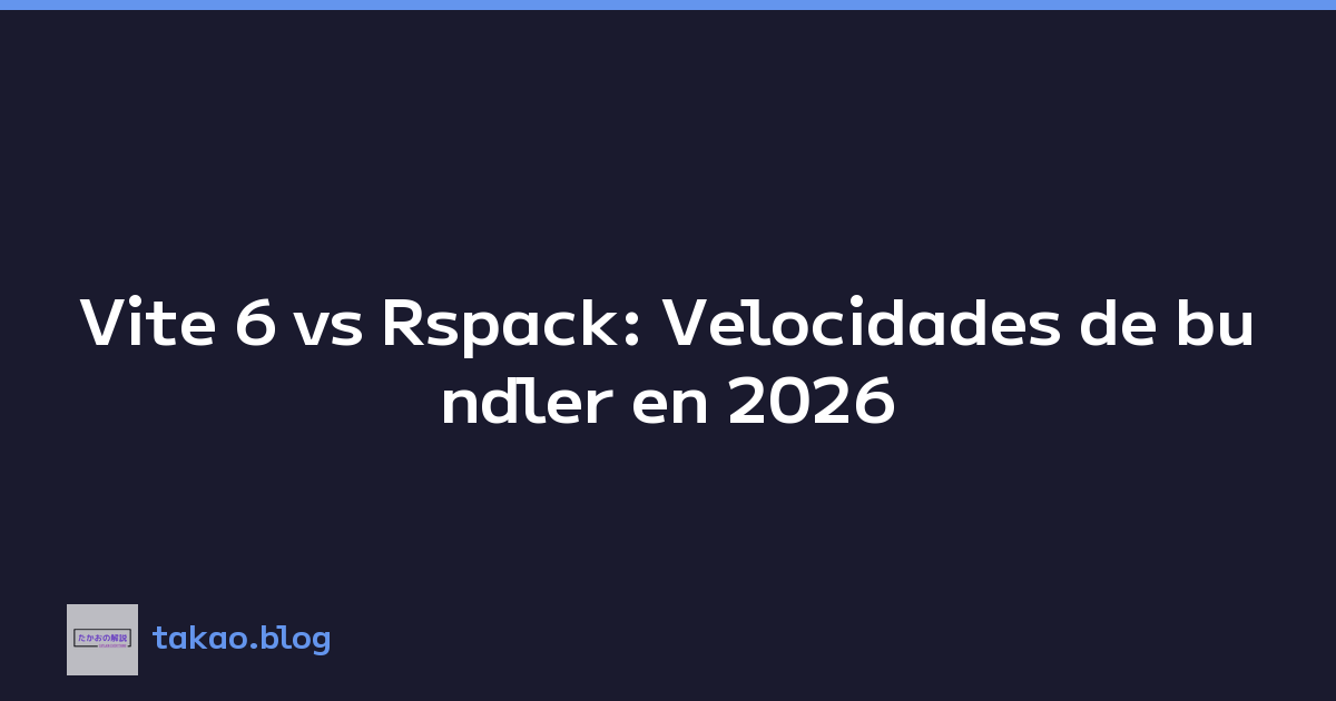 Vite 6 vs Rspack: Velocidades de bundler en 2026