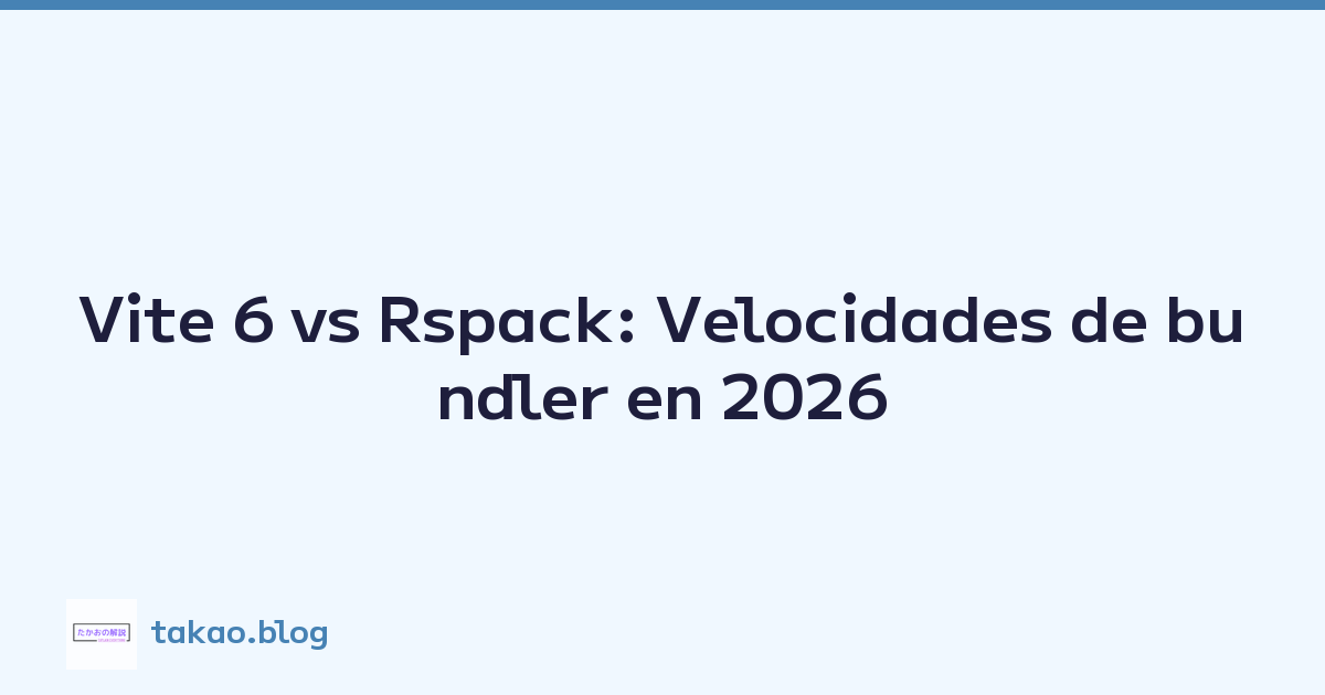 Vite 6 vs Rspack: Velocidades de bundler en 2026