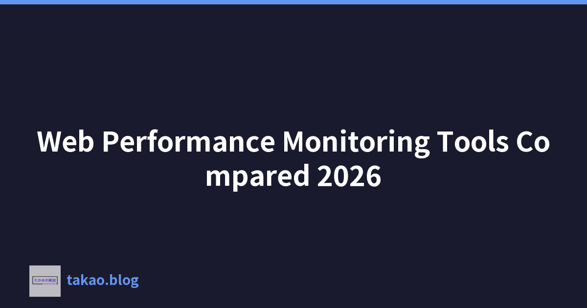 Web Performance Monitoring Tools Compared 2026