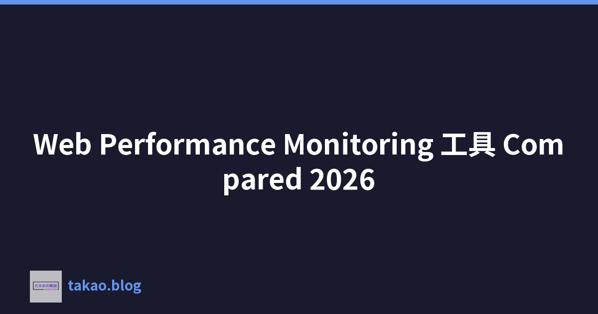 Featured image of post Web Performance Monitoring 工具 Compared 2026