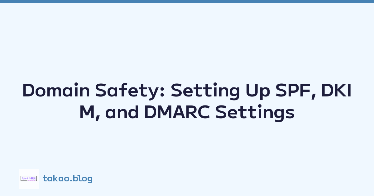Featured image of post Domain Safety: Setting Up SPF, DKIM, and DMARC Settings